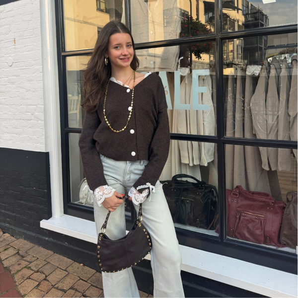 Maya studs bag - 100% leather