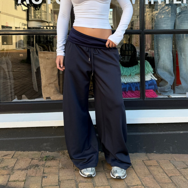 Foldover waist sweatpants