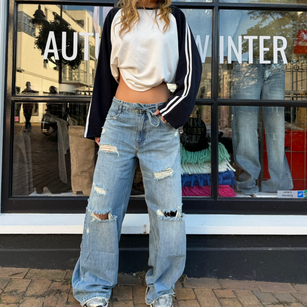 Olympia ripped baggy jeans