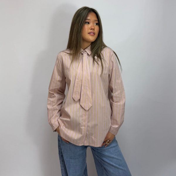 AMBIKA oversized blouse met stropdas