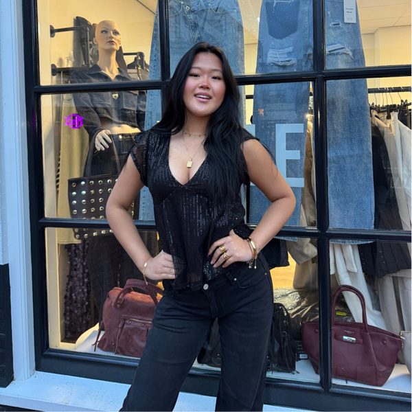 Celeste sequin top