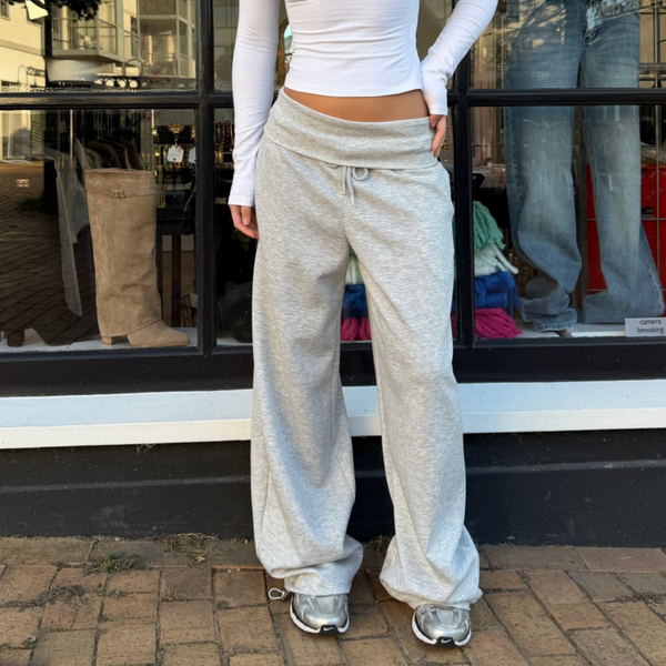 Foldover waist sweatpants