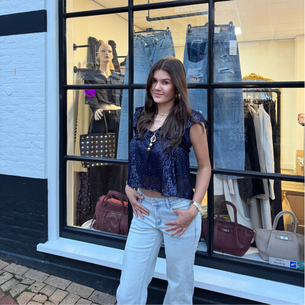Celeste sequin top