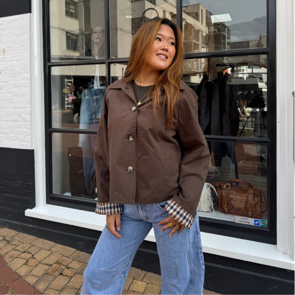 Copenhagen trenchcoat checkered lining