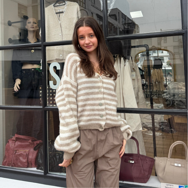 Kitty stripe cardigan