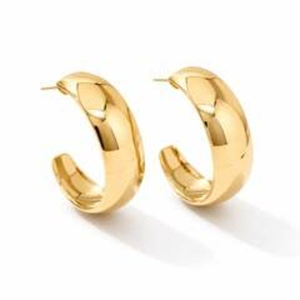 Crescent hoop earrings