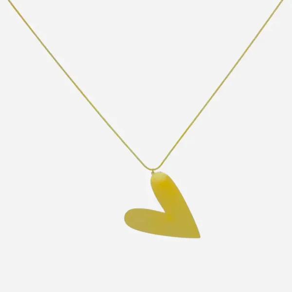 Statement heart long necklace