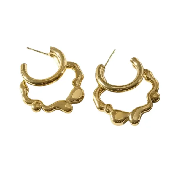 Bubble hoop earrings