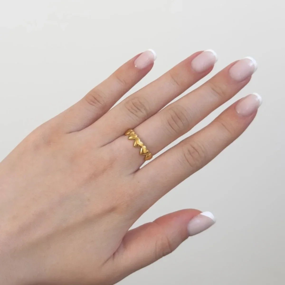 Down heart ring