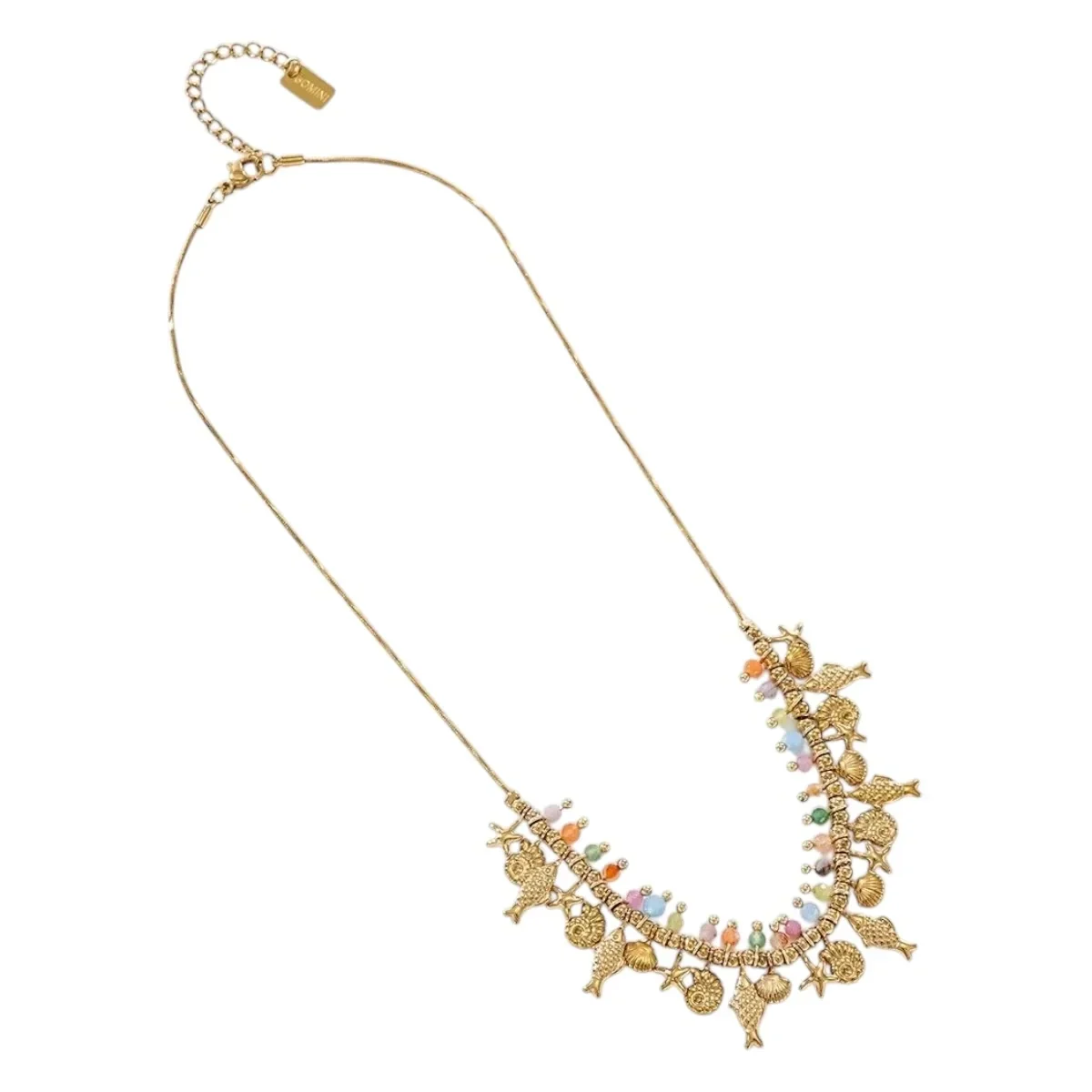 Trout beads charm necklace