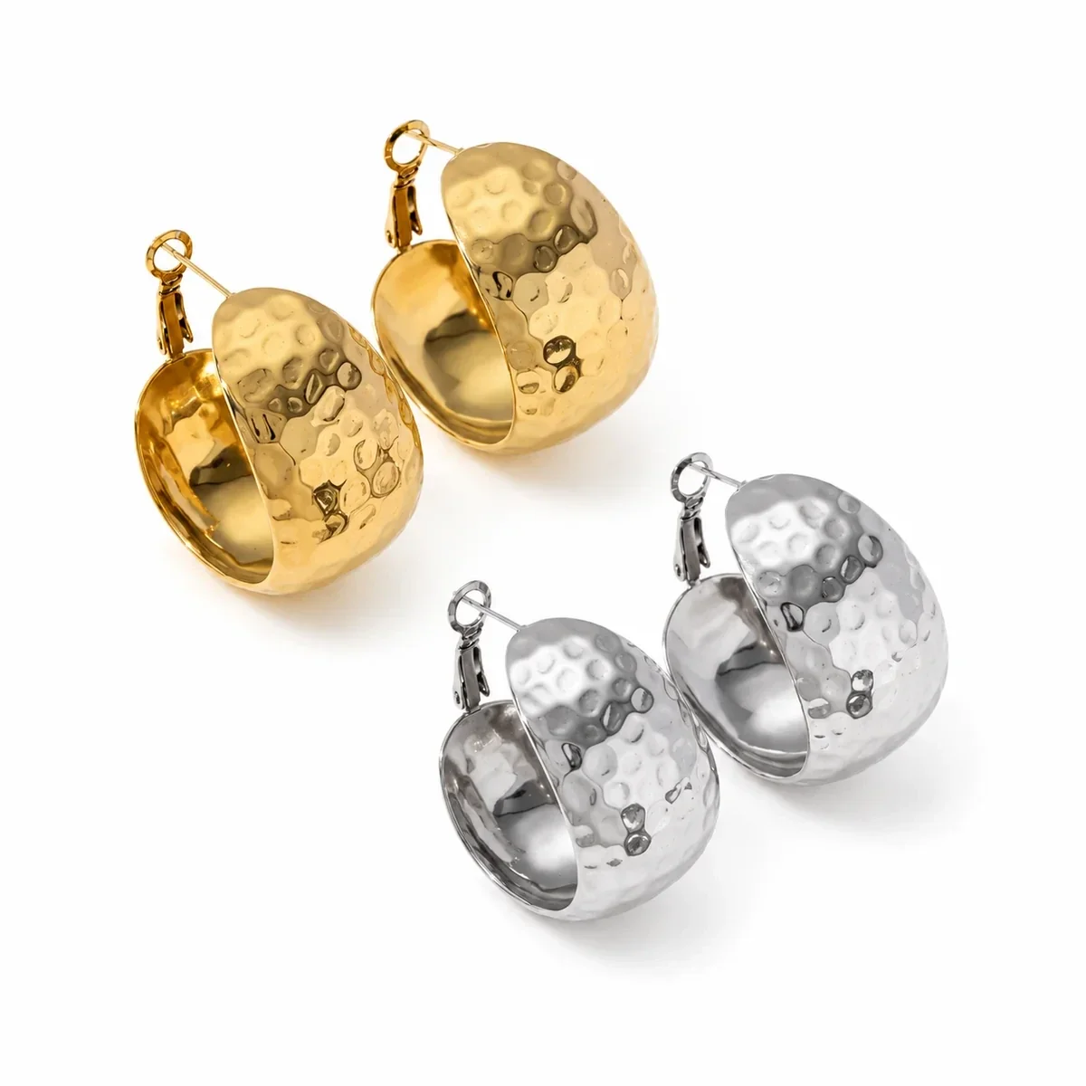 Spike hoop earrings