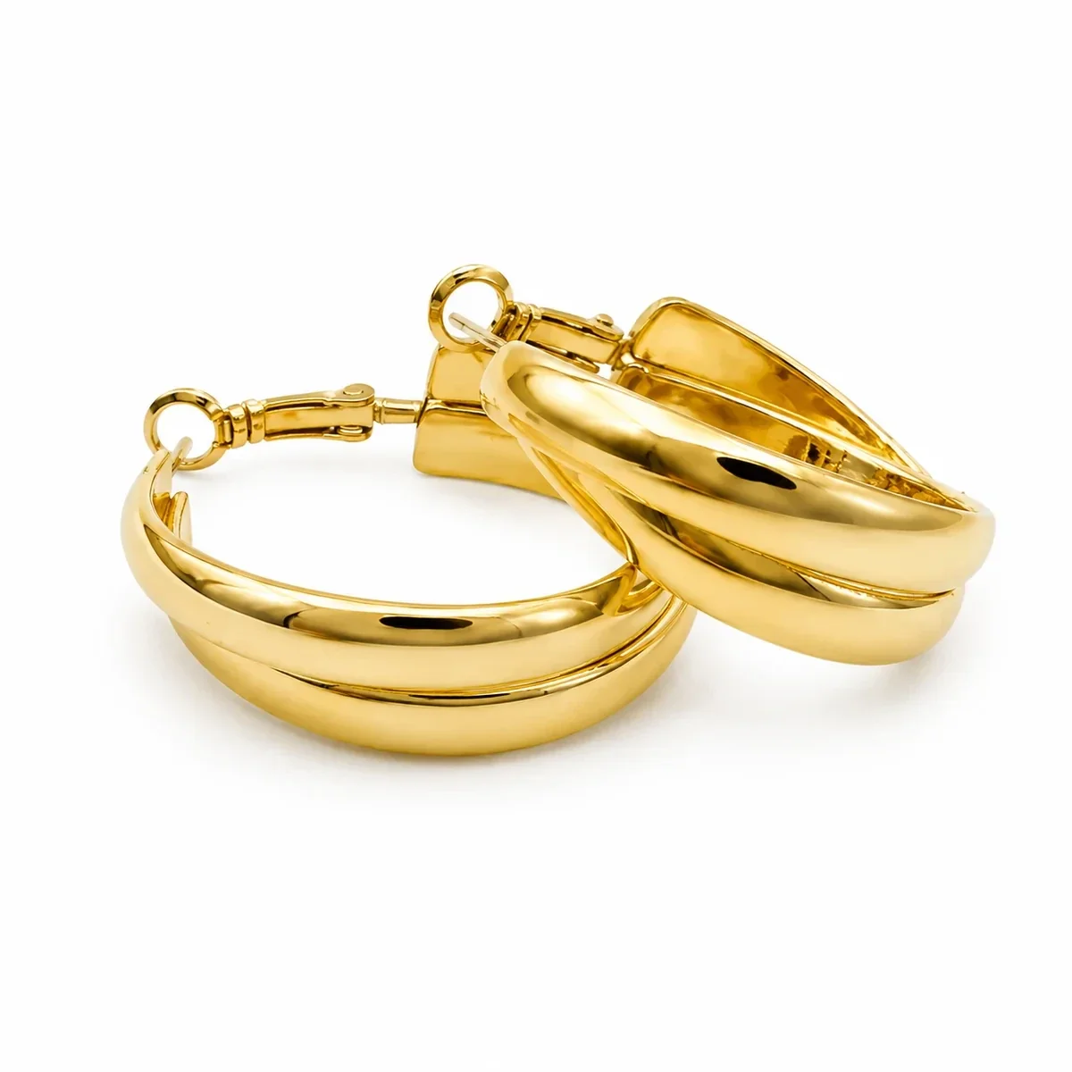 Simple twist hoop earrings