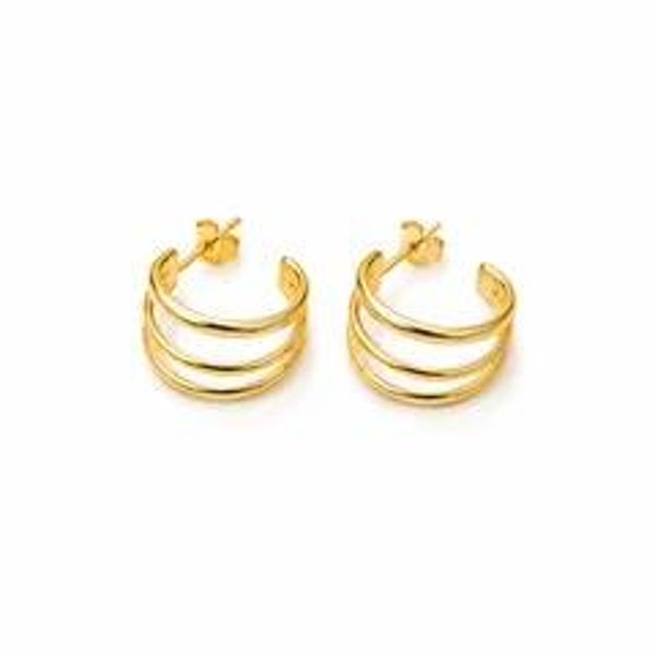 Triple hoops earrings