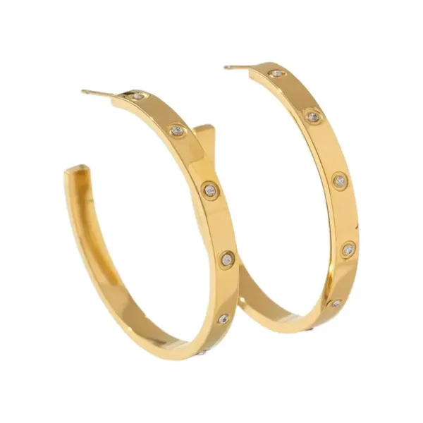 Glass hoops earrings