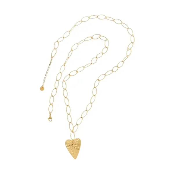 Oval heart Long necklace