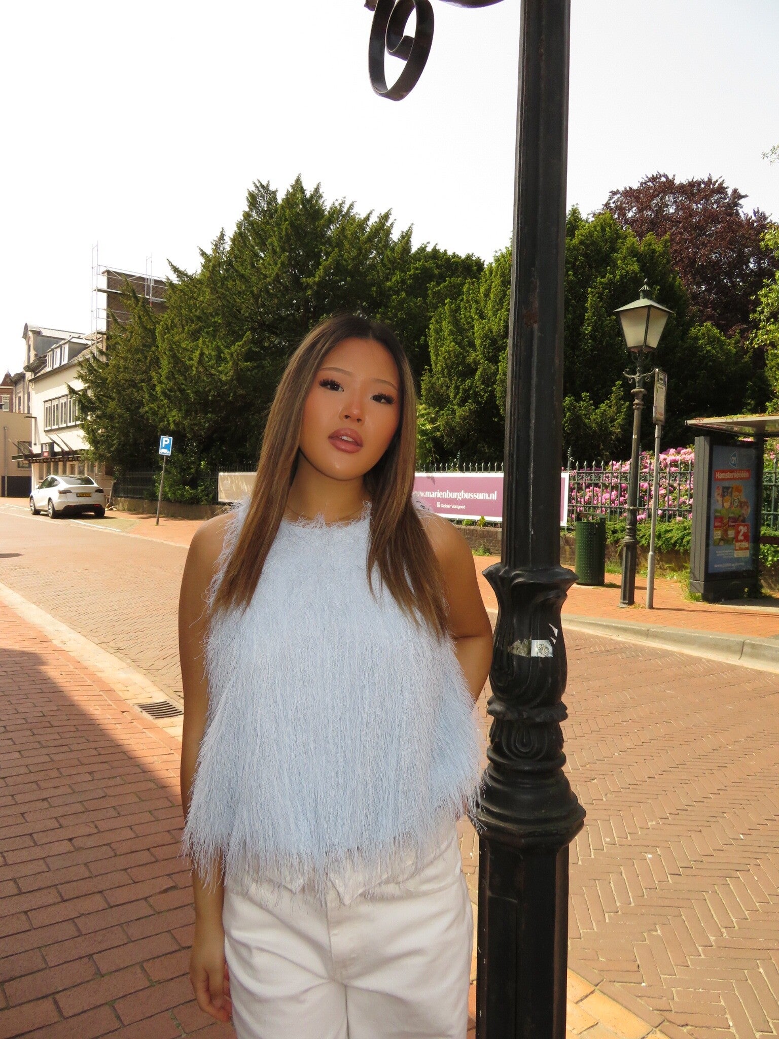 Fringe halter top