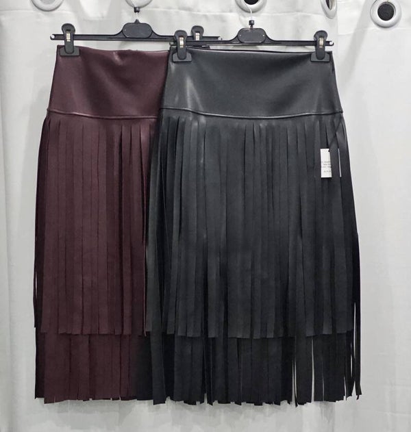 FALDA EFECTO PIEL FLECOS