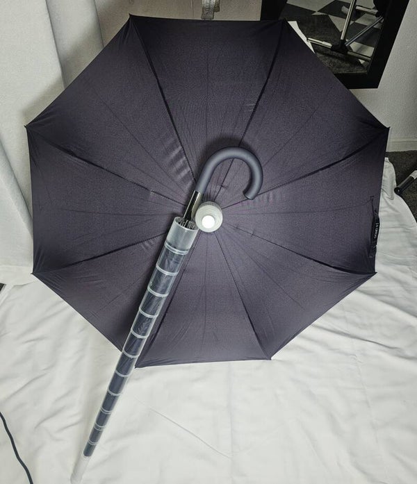 Paraguas grande con funda para no gotear agua en color marino