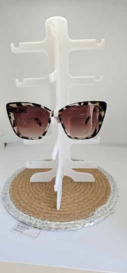 Gafas de sol de pasta con estampado de leopardo