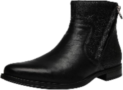 botas elegantes de piel negra 