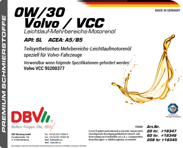 0W-30 VOLVO VCC