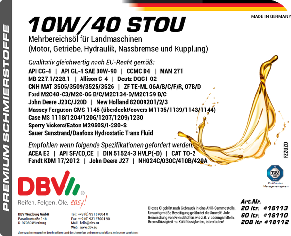 10W-40 (STOU) TRAKTORENÖL