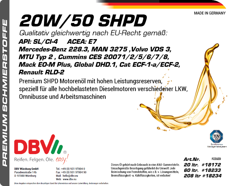 20W-50 SHPD