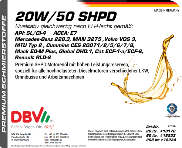 20W-50 SHPD