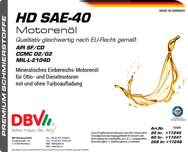 40 SAE HD