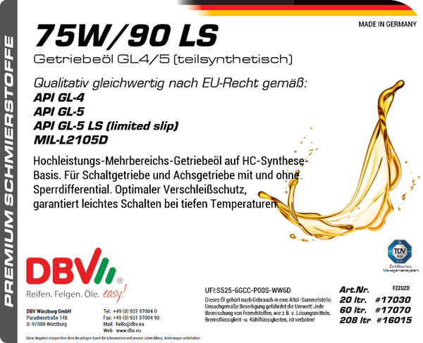 75W-90 LS GL4/5 (TEILSYNTHETISCH)