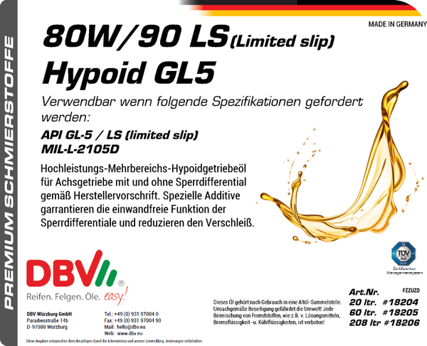 80W-90 / SAE 90 LS