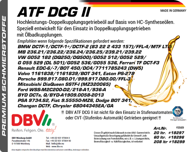 ATF DCG II (VW/AUDI + BMW + MB)