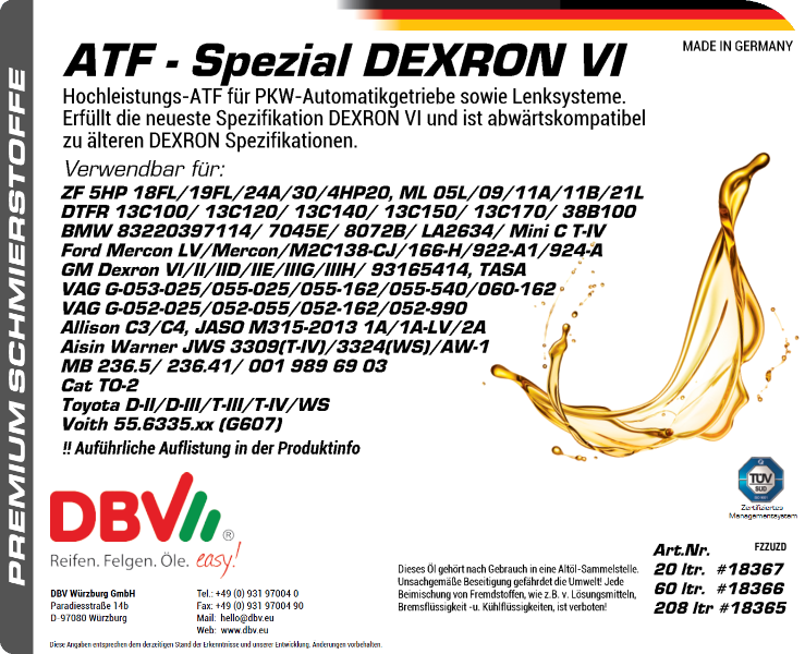 ATF SPEZIAL DEXRON VI