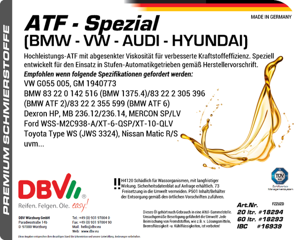 ATF SPEZIAL (VW G055 005 UVM.)