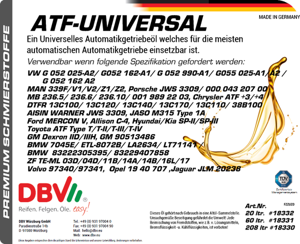 ATF UNIVERSAL (DEXRON IID + IIIH)