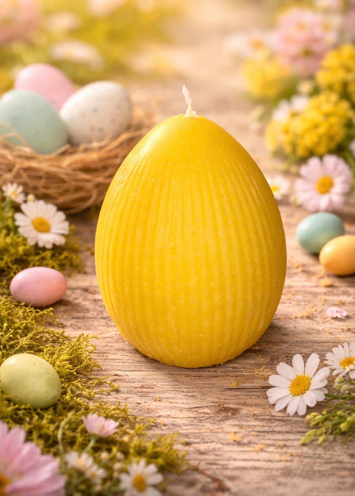 Standkerze Osterei - Frühlingszauber