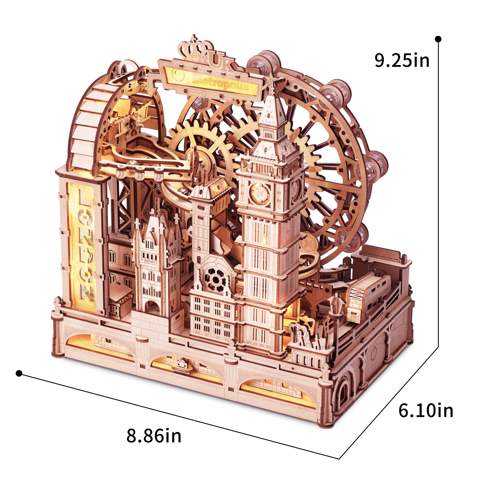 EGB01 ROKR Marble Travel London Marble Run