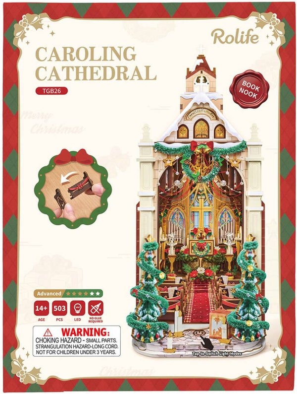 TGB26 Rolife Book Nook Caroling Cathedral