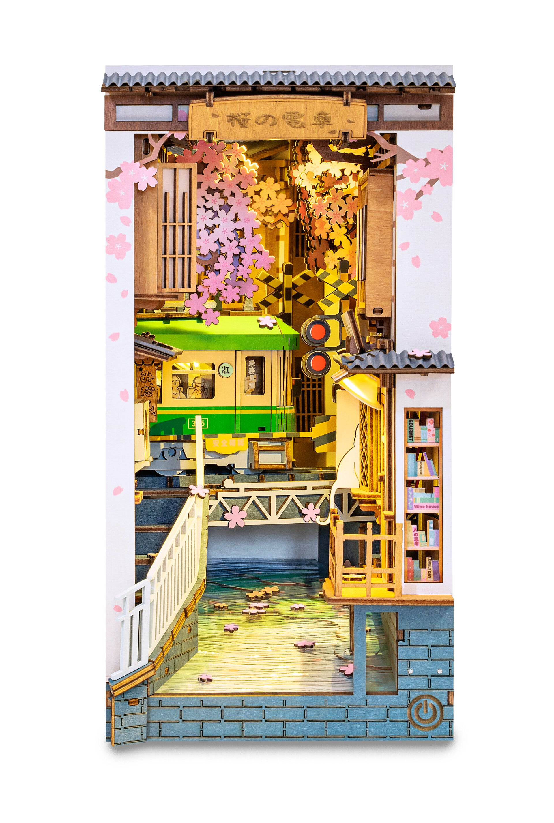TGB01 Rolife Book Nook Sakura Densya