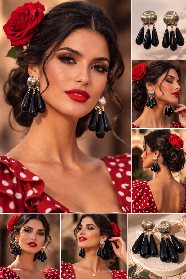 Lágrimas triple con medallón