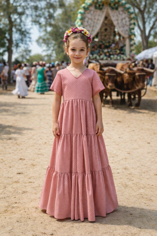 Modelo Fandango beig con buganvilla