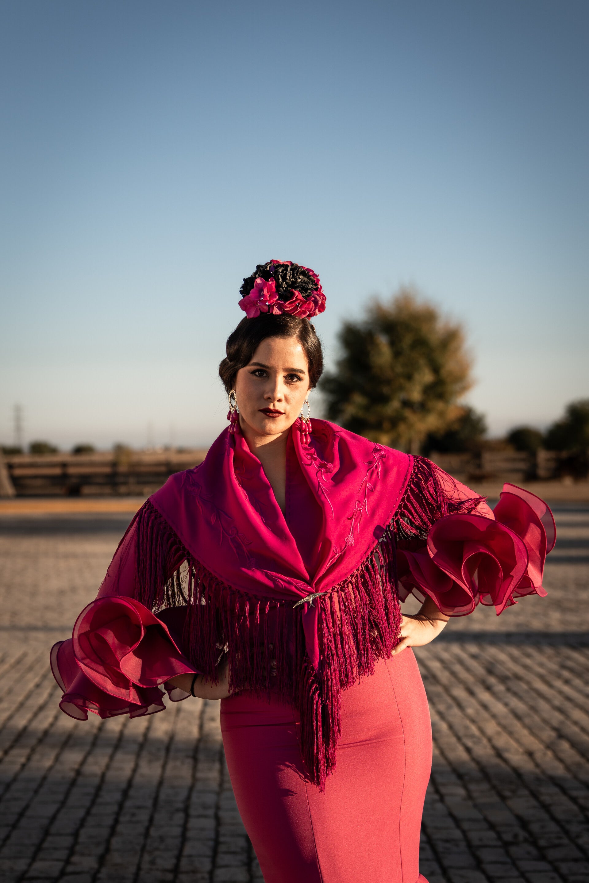 Mantón Bordado Buganvilla