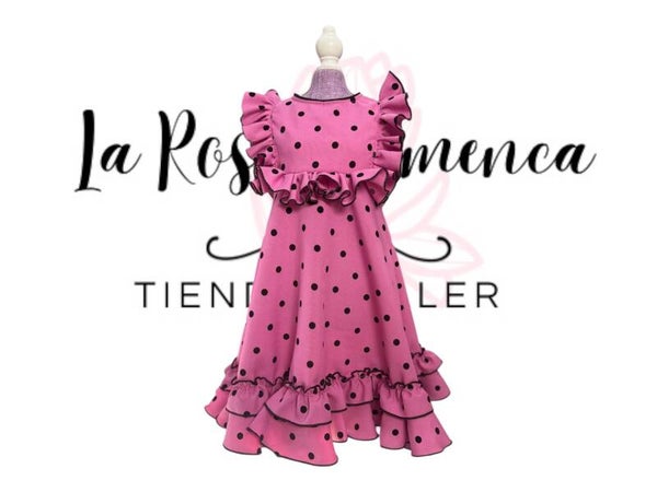 Mod. Coral Rosa lunar flocado negro