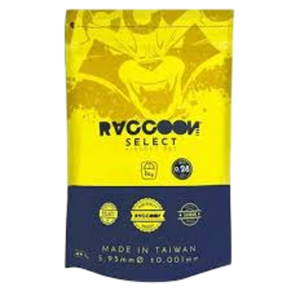 PAQUETE DE BBS 0.28 RACCOON SELECT 1KG