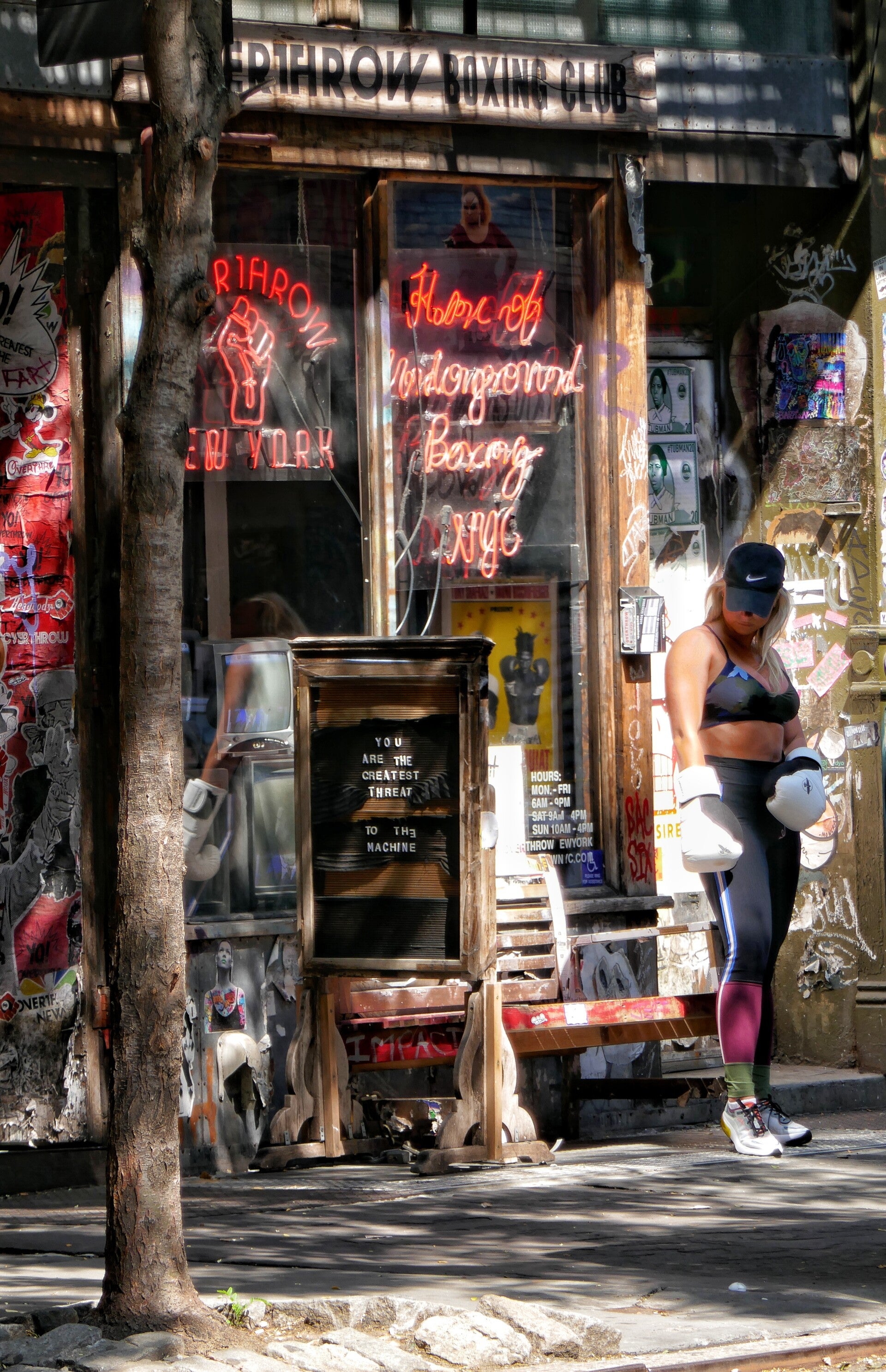 Boxing girl in East Village 50x77
