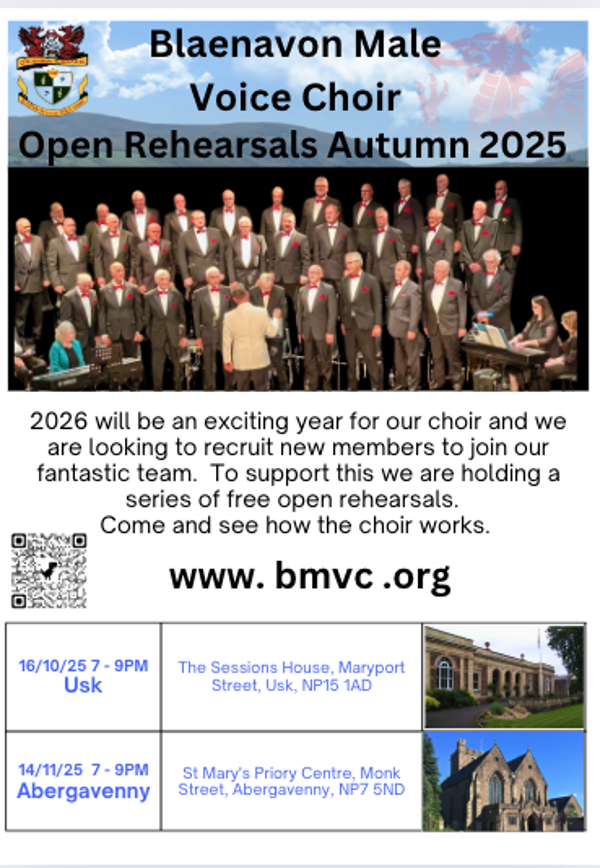14/11/25 Abergavenny open rehearsals 7 - 9pm