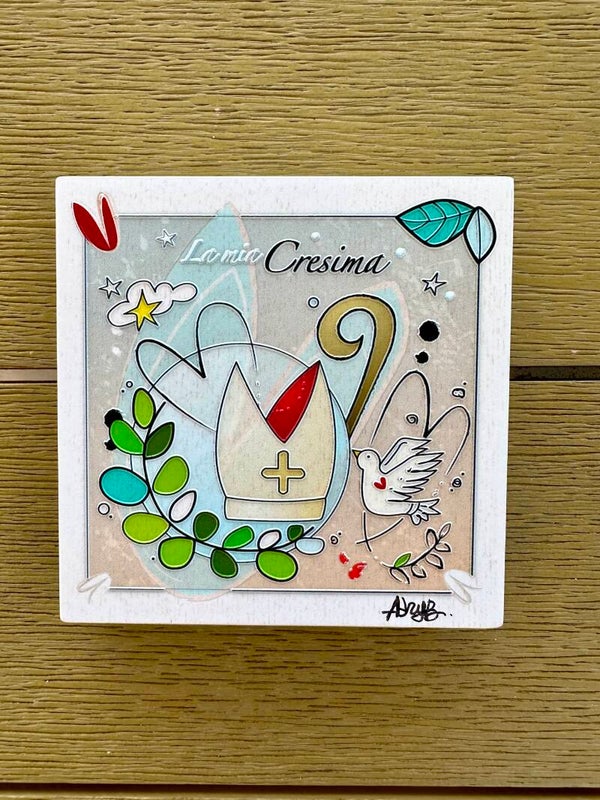 Quadrotto Cresima 12x12 - cod. 042 tg. S