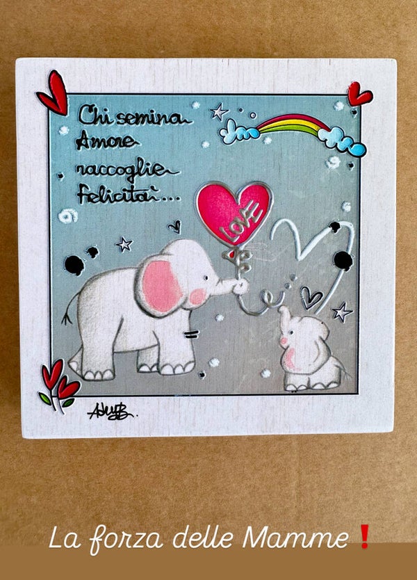 Quadrotto Dedica 14x14 - cod. 054_M  tg. M