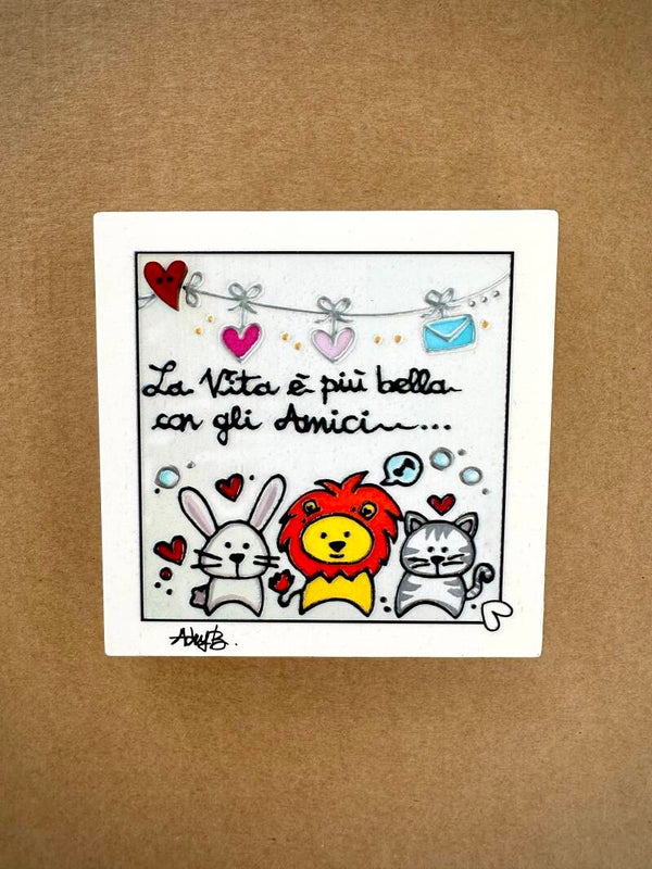 Quadrotto Dedica 12x12 - cod. 030 tg. S