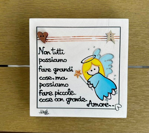 Quadrotto Dedica Papa Francesco 17x17 - cod. 007 tg. L